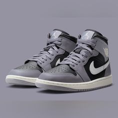 Welcome To Hypestockpile’s Poshmark Closet! All Our Products Are 100% Authentic Guaranteed. Item Details: Brand: Nike Air Jordan Item Name: Wmns Air Jordan 1 Mid Cement Grey Color: Cement Grey/Sail-Anthracite Style Code: Bq6472 022 Year Of Release: 2022 Condition: Brand New With Original Box (Unworn/Deadstock) And Tags If Applicable. Size 5w Box Is Damaged The Cardboard Shoebox May Have Minor Damage From Storage And Shipment. The Shoes Are New And Unaffected. Size: Please Use The Size Selection Grey Jordans, Nike Jordan 1, Nike Air Jordan Shoes, Nike Fashion Shoes, All Nike Shoes, Unique Sneakers, Nike Air Jordan 1 Mid, Womens Air Jordans, Cute Nike Shoes