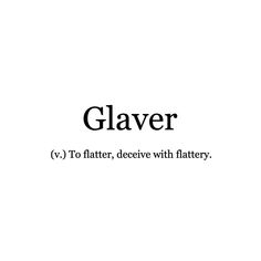 the word glaver is written in black and white with an image of a man's face