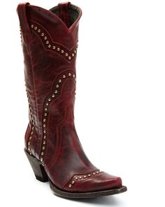 Idyllwind Women's Rebel Red Western Boots - Snip Toe, Red Red Western Boots, Womens Cowgirl Boots, Boot Barn, Cowboy Boots Women, Leather Pulls, Denim Outfit, Cowgirl Boots, Boot Shop, Western Boots