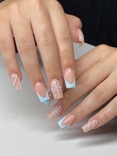 Simple Acrylic Nails, Short Square Acrylic Nails