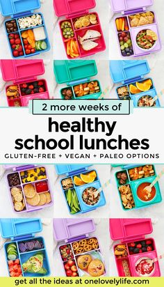 healthy school lunches with text overlay that reads 2 more weeks of healthy school lunches