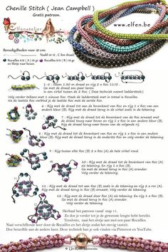 the instructions for making beaded bracelets and necklaces with beads in different colors