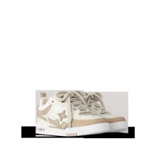 LOUIS VUITTON® - Lv Skate Sneaker - Beige Louis Vuitton Skate Sneakers, Lv Skate Sneaker, Louis Vuitton Sneaker, Designer Sneaker, Nike Shoes Girls, Fashion Shoes Heels, Fancy Shoes, Louis Vuitton Shoes, Casual Chic Outfit