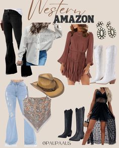 Country Concert Outfit Rainy Day, Women Rodeo Outfit, Western Disco Outfit, Country Concert Outfit Brown Boots, Country Concert Outfit Amazon, National Finals Rodeo Outfit, Texas Rodeo Outfit, Houston Rodeo Outfits For Women, Cowgirl Glam Outfit