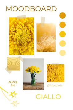 a poster with yellow flowers in it