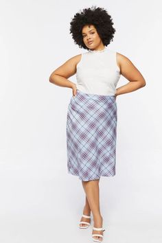 Plus Size Plaid A-Line Midi Skirt Midi Skirts, Plus Size Midi Skirts, Work Dress Code, Plus Size Midi, Plus Size Plaid, Pre Black Friday, Work Dress, Daily Dress, Spring 2023