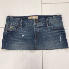 Hollister Jeans Skirt. Size 5. New With Tags. 9” Inseam On Front Of Skirt. 10” Inseam On Back. Jeans Skirt, Hollister Jeans, Jean Skirt, On Back, Hollister, Womens Skirt, Color Blue, Skirt, Tags