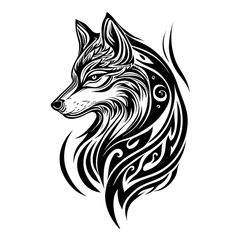 Premium Vector | Majestic wolf tribal tattoo design for the free spirited symbol Trible Wolf Tattoo, Tettu Design Tattoo, Cute Wolf Tattoo, Wolf Head Tattoo Design, Wolf Tattoo Stencil, Vector Tattoo Design, Wolf Logo Design, Tattoo Logo Design, Celtic Wolf Tattoo