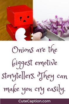 onions are the biggest emotive storytellers they can make you cry easily