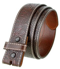 PRICES MAY VARY. Made from 100% high quality, one-piece cowhide leather. Backed with a Lifetime Warranty. 8-9 oz or 3.5mm thick vegetable tanned leather with a gorgeous floral tooled design. Convenient snap system for interchanging buckles making it a versatile strap for different occasions. 1.5 inches wide. Comes with 5 holes for plenty of room for adjustments. Our belts are measured from the fold where the buckle is to the middle hole. If you want to get your best size, measure a belt the work Classic Leather Belt Buckles For Rodeo, Classic Hand-tooled Leather Belt, Classic Hand Tooled Leather Belt, Adjustable Embossed Leather Belt, Western Leather Embossed Belt Buckles, Classic Hand Tooled Leather Belt Buckles, Classic Adjustable Hand-tooled Belt, Classic Adjustable Hand Tooled Belt, Classic Embossed Leather Belt Buckles