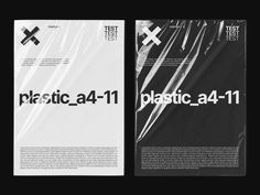 two different types of plastic bags with the words plastic a - 11 printed on them