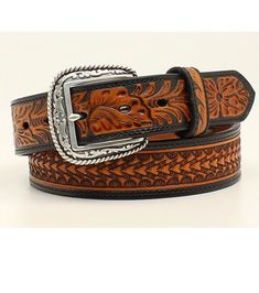 Ariat, Men's Western Tooled Belt, A1020867 Ariat Belts, Cowboy Belts, Tooled Belt, Western Men, Custom Leather Belts, Work Belt, Men Belts, Tool Belt, Western Belts