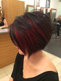 Cute Hair Colors For Short Hair, Dark Red Hair, Fun Hair, Short Hair Color, Haircut And Color, Hair Today, Great Hair, Hair Cut