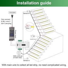 the wiring diagram shows how to install an installation guide for stairs and handrails