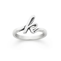 This Script Initial Ring is beautiful when worn as a single initial, but also works beautifully stacked with others to form monograms, abbreviations and words. This initial ring, available in sterling silver or 14K gold, makes telling your story as easy a Special Gift For Girlfriend, Telling Your Story, Bday Gifts, Script Initial, Gift For Your Girlfriend, Unique Jewelry Gifts, Gifts For Your Sister, For Her Gifts, Initial Ring