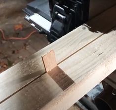 a piece of wood that is being worked on