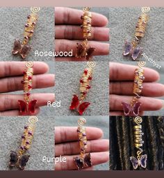 African Hair Jewelry, Beads For Braids, Loc Accessories, Hair Jewelry For Braids, Crystal Jewelry Diy, Chunky Gold Jewelry, Dreadlock Hair, Dread Accessories, Locs Styles