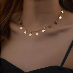 Gold Star Necklace, Brand New Never Been Worn Collares Aesthetic, Tiny Star Necklace, Simplistic Jewelry, Accesorios Aesthetic, Letter Charm Necklace, Metal Pendant Necklace, Cute Jewellery, Preppy Jewelry, Star Necklace Silver