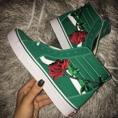 ⚠️ @lovegne is the plug for more poppin’ pins  PLEASE give me my credit ‼️ &&’ FOLLOW ME Unique Vans, Timberlands, Gym Shoes, Shoe Closet, Green Shoes, Shoe Obsession, Sneaker Heels