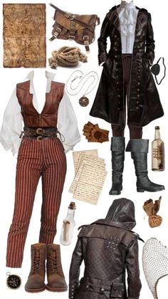 Pirate Male Outfit Aesthetic, Pirate Style Dress, Ren Fair Pirate Costumes, Pirate Costume Inspiration, Pirate Outfit Reference, Island Core Outfits, Renfair Aesthetic, Pirate Outfit Masc, Pirate Core Fashion