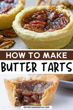 how to make butter tarts with pecans and pecans