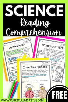 science reading and writing worksheets for the classroom