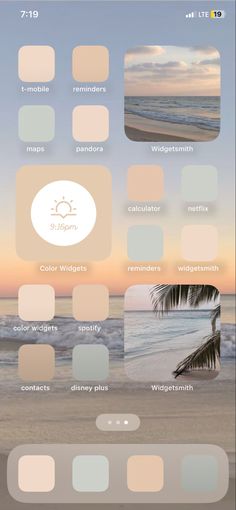 an iphone screen with different shades of sand and water