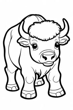 Bison Coloring Page 12 for Kids Bison Outline, Bison Coloring Page, Cattle Coloring Pages, Wild Animals Colouring Pages, Wild Animals Coloring Pages For Kids, Giraffe Coloring Pages, Frog Coloring Pages, Farm Animal Coloring Pages, Bird Coloring Pages