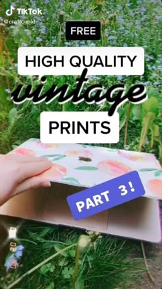 a person holding an open box with the text high quality vintage prints part 3