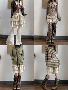 Fairy Aesthetic Clothes Grunge, Fairy Aesthetic Outfits Grunge, Antique Grunge Fashion, Grunge Outfits Fairy, Vintage Fairy Outfit, Deer Outfit Aesthetic, Fairy Grunge Overalls, Fairy Like Outfits, Y2k Fairy Outfits