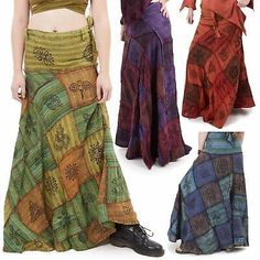 Trendy Fashion Patchwork Hippy Skirt, Long Boho Wrap Skirt, Ethnic Hippie Festival Clothing, Women Clothing Sewing Festival Clothing, Long Boho Skirt Outfit, Solar Punk Fashion, Gypsycore Fashion, Boho Skirt Outfit, Hippie Outfit Inspo, Boho Wrap Skirt, Solarpunk Fashion, Festival Clothing Women