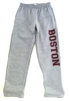 PRICES MAY VARY. Sweatpants by Gildan in 9 oz. 50/50 cotton polyester Side seam pockets Covered elastic waistband with drawstring Slightly tapered leg with open bottom Boston Sweatpants in sport grey with maroon Boston imprint on one leg, Gildan pocketed, open leg sweat pants with jersey lined side seam pockets and slightly tapered legs. Elastic drawstring waist. Boston Sweatpants, Sweatpants With Pockets, Cute Everyday Outfits, Sweat Pants, Cute Simple Outfits, Dream Clothes, Simple Outfits, Everyday Outfits, Fashion Inspo Outfits