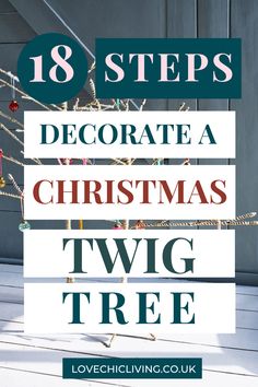 Learn how to decorate a Christmas twig tree in just 10 easy steps. This simple guide will show you how to create a festive and stylish display for your home. From choosing the right lights to adding personal touches, you will have your twig tree looking beautiful in no time. Perfect for small spaces or unique holiday decor. Click to read the full article and start decorating your Christmas twig tree today. Christmas Twig Tree, Twig Christmas Tree, Unique Holiday Decor, Twig Tree, How To Decorate