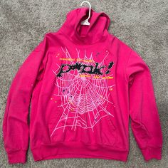 Size L -Excellent Condition Pink Spider Hoodie, Pink Spider, Spider Hoodie, Colorful Hoodies, Christmas List, Mens Jackets, Jackets & Coats, Man Shop, Christmas