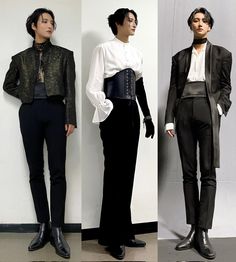 Outfit Ideas Corset, Kpop Concert Outfit Ideas, Concert Outfit Ideas, Kpop Concert, Corset Outfit, Park Seonghwa, Men In Black