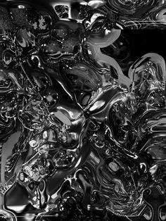 an abstract black and white photo with lots of different things in the background that are distorted