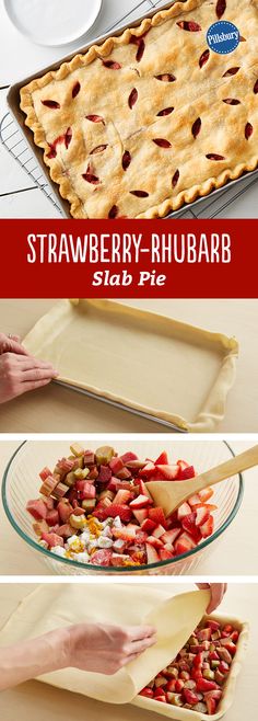 this strawberry rhubarb pie is so easy to make and it's delicious