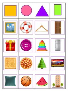 an image of different objects that can be found in this worksheet