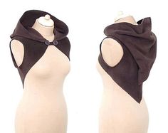 Plain Fleece 'Korrigan' Shrug- Concise pixie hood/Sleeveless Steampunk Mode, Moda Steampunk, Mode Steampunk, Mode Tips, Steampunk Fashion, Character Outfits, Waist Length