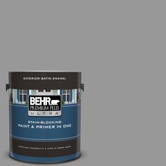 BEHR Premium Plus Ultra 1 gal. Home Decorators Collection #hdc-NT-10A Dolphin Gray Exterior Satin Enamel Paint & Primer Behr Marquee Paint, Behr Ultra, Behr Premium Plus, Behr Marquee, Cottage Rose, Glossy Paint, Flat Interior, 1 April, My Fair Lady