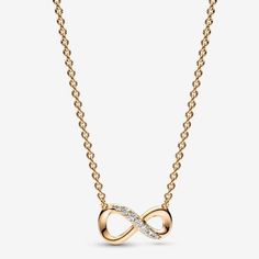 Pandora Sparkling Infinity Collier Necklace 368821c01-50 Pandora Necklace Infinity, Gold Pandora Necklace, Elegant Infinity Necklace For Party, Elegant Infinity Cable Chain Necklaces, 2024 List, Pandora Jewelry Necklace, Gold Pandora, Infinity Necklace Gold, Necklace Infinity