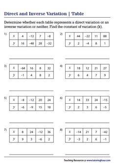 the worksheet for adding and subming to different tables with numbers on them