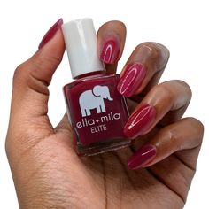 Deep ruby red Nail polish bottle 13.3 ml - 0.45 fl oz | ingredients "17-Free" products do not contain: Acetone, Animal-Derived Ingredients, Bisphenol-A, Camphor, Ethyl Tosylamide, Formaldehyde, Formaldehyde Resin, Gluten, Glycol Ether of Series E (Gycol ethers derived from ethylene oxide), Nonylphenol Ethoxylate, Parabens, Phthalates (including DBP), Styrene, Sulfate, Toluene, Triphenyl Phosphate (TPHP/TPP), Xylene Vegan Animal cruelty-free Quick Dry Chip Resistant Made in the USA polish with lo Not Nice, Nail Polish Bottle, Nail Polish Bottles, Red Nail Polish, Red Nail, Vegan Animals, Free Products, Ruby Red, Red Nails