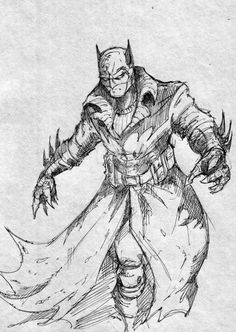 a drawing of the batman character