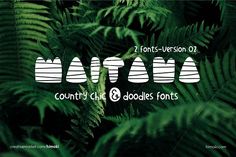 the font and numbers on this image are made up of different types of plants, including ferns