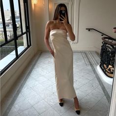 New With Tags ;) Didn’t Fit Me Questions? Leave A Comment Below! Silk Strapless Dress, Vanilla Color, Timeless Brand, Wedding Week, A Beautiful Life, Grown Women, Cream Silk, Beautiful Life, Zara Dresses