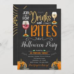 a halloween party with drinks and bats