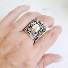 Concave 925 Thick Bali Solid Sterling Silver Ring, 925 Stamped Ring Style: Wide Concave Top Of Ring Height: 21.9mm Band Thickness: 1.8 Mm Metal: 925 Sterling Silver (925 Stamped) Sizes 6 To 12 Handmade Item Weight: 10.6 Grams Thank You For Visiting Bohemian Women, Bohemian Rings, Wide Bands, Womens Jewelry Rings, Fashion Rings, Women Rings, Sterling Silver Rings, Silver Rings, Handmade Items