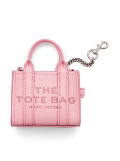 Marc Jacobs The Nano Tote Charm  | Pink | FARFETCH Multi Billionaire, Preppy Birthday, Luxury Stuff, Texture Logo, Marc Jacobs Tote, Favorite Handbags, Flamingo Pink, Marc Jacobs Bag, Mini Tote Bag