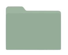 a green file folder on a white background